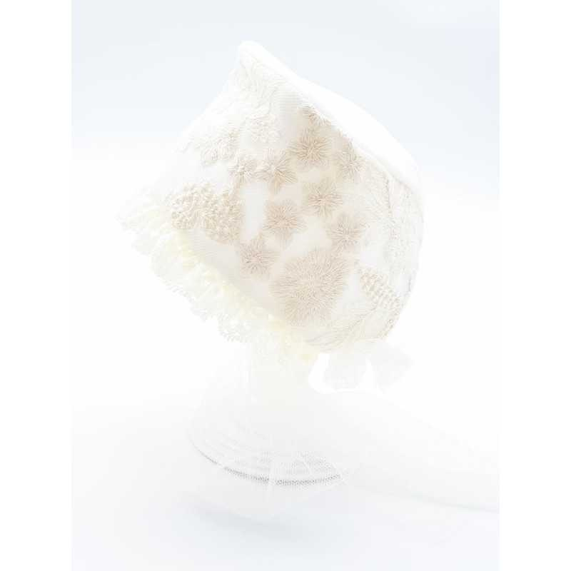 MARLA IVORY BABY GIRL CHRISTENING/BAPTISM BONNET STYLE M789