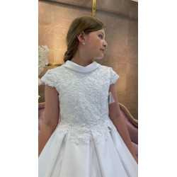 HANDMADE WHITE FIRST HOLY COMMUNION DRESS STYLE T-880