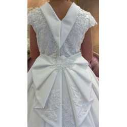 HANDMADE WHITE FIRST HOLY COMMUNION DRESS STYLE T-880