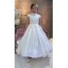 HANDMADE WHITE FIRST HOLY COMMUNION DRESS STYLE T-880