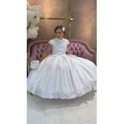 HANDMADE WHITE FIRST HOLY COMMUNION DRESS STYLE T-880