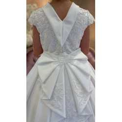 HANDMADE WHITE FIRST HOLY COMMUNION DRESS STYLE T-880