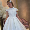 HANDMADE WHITE FIRST HOLY COMMUNION DRESS STYLE T-880