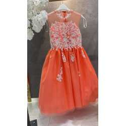 CORAL CONFIRMATION DRESS STYLE SHEILA MARY LC