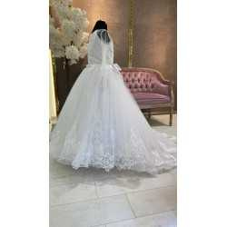 White First Holy Communion Dress with Long Sleeves Style 3004