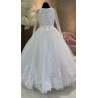 White First Holy Communion Dress with Long Sleeves Style 3004