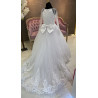 White First Holy Communion Dress with Long Sleeves Style 3004