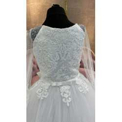 White First Holy Communion Dress with Long Sleeves Style 3004