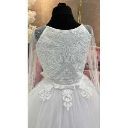 White First Holy Communion Dress with Long Sleeves Style 3004