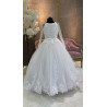 White First Holy Communion Dress with Long Sleeves Style 3004