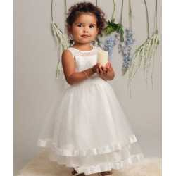 Sevva Lace Honey Christening /Flower Girl Dress in White