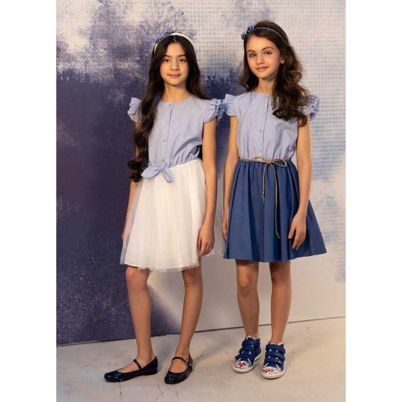 Ivory/Blue Confirmation/Special Occasion Dress Style 0SS-02