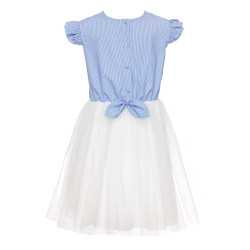 Ivory/Blue Confirmation/Special Occasion Dress Style 0SS-02