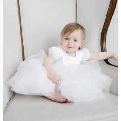 TETER WARM HANDMADE BABY GIRL IVORY CHRISTENING DRESS STYLE B72