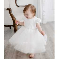 TETER WARM HANDMADE BABY GIRL IVORY CHRISTENING DRESS STYLE B72