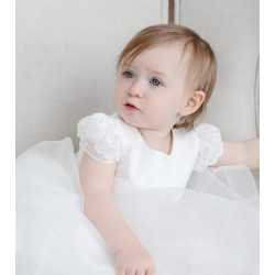 TETER WARM HANDMADE BABY GIRL IVORY CHRISTENING DRESS STYLE B72