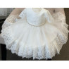 TETER WARM HANDMADE BABY GIRL IVORY CHRISTENING DRESS B217N