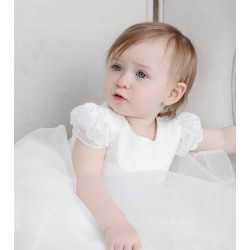 TETER WARM HANDMADE BABY GIRL IVORY CHRISTENING DRESS B92