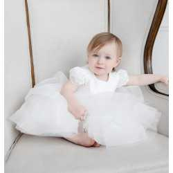 TETER WARM HANDMADE BABY GIRL IVORY CHRISTENING DRESS B92