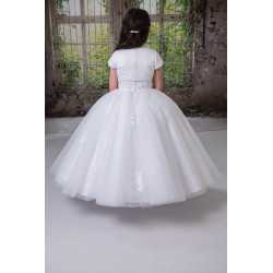 Sweetie Pie White First Holy Communion Bolero Style J4063