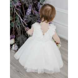 TETER WARM HANDMADE BABY GIRL IVORY CHRISTENING DRESS STYLE B104