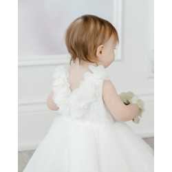 TETER WARM HANDMADE BABY GIRL IVORY CHRISTENING DRESS STYLE B104