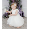 TETER WARM HANDMADE BABY GIRL IVORY CHRISTENING DRESS STYLE B104