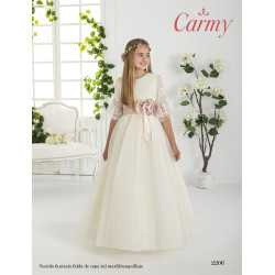 CARMY HANDMADE IVORY/PINK FIRST HOLY COMMUNION DRESS STYLE 2206