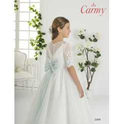 IVORY/MINT HANDMADE FIRST HOLY COMMUNION DRESS STYLE 2208