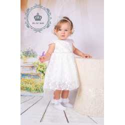 Ivory Baby Girl Christening Dress & Headband Style 12392