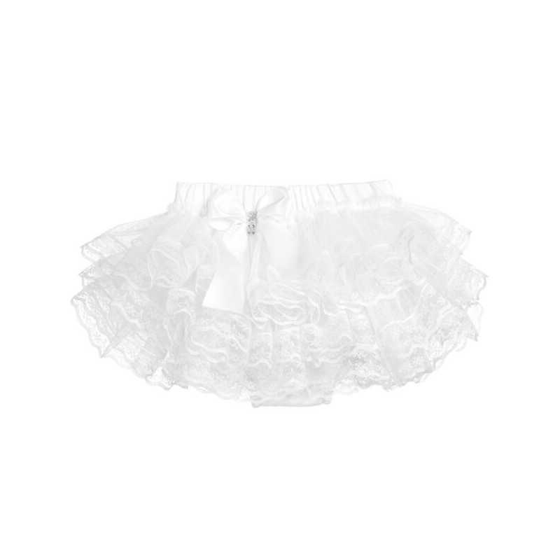 White Christening Baby Girl Frilly Knickers Style PANT-300