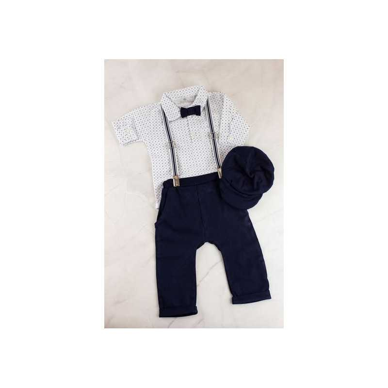 Beau Kid Navy Baby boys christening 4pc Set Style 30280-nv