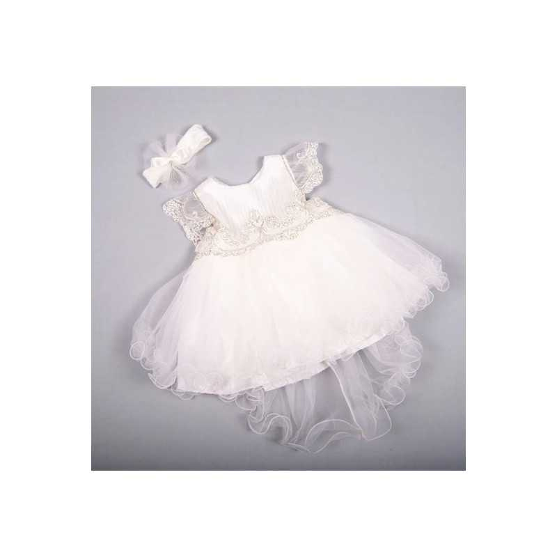 Beau Kid Baby Girls Ivory Christening Dress Style 123045