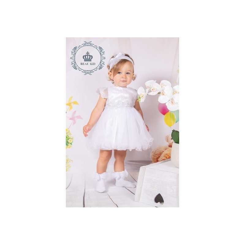 Beau Kid Baby Girls White Christening Dress Style 123045