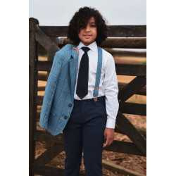 One Varones Blue Chequered First Holy Communion Jacket Style 10-04068