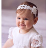 Baby Girls Ivory Christening Headband Style Liliana Headband