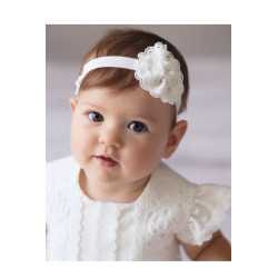 Ivory Baby Girl Christening Headband Style Lori