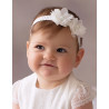 Ivory Baby Girl Christening Headband Style Michalina