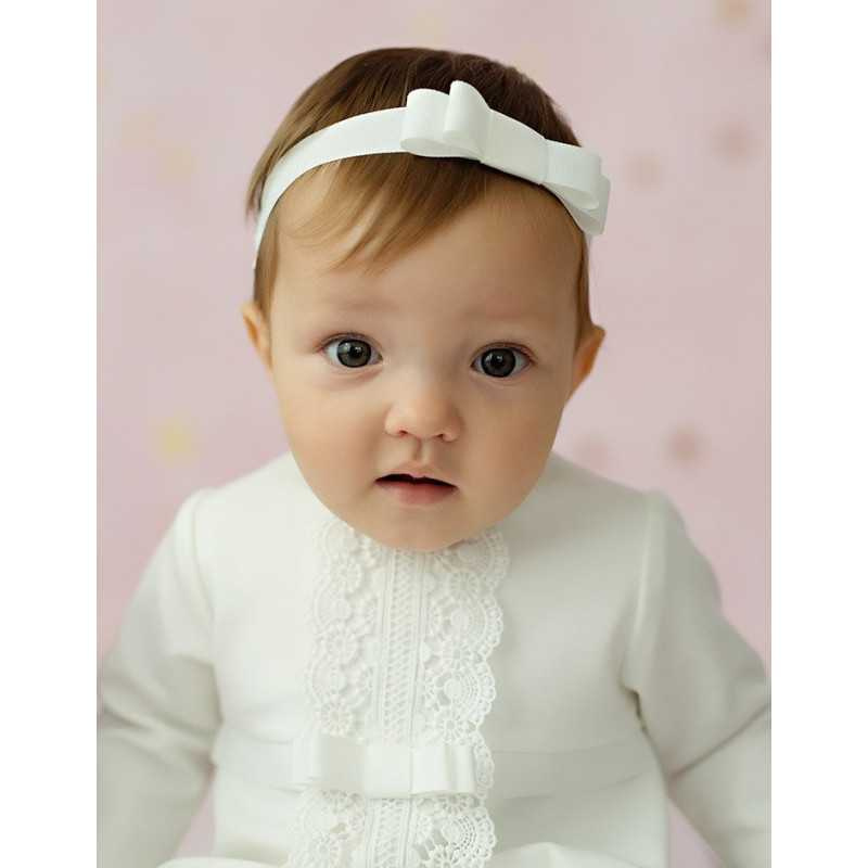 Baby Girls Ivory Christening Headband Style Ada Headband