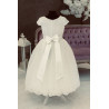 Handmade Ivory Ballerina Length First Holy Communion Dress Style BIANKA SHIMMER IVORY