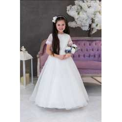 Handmade Ivory First Holy Communion Dress Style JULIA IVORY SHIMMER