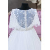 Handmade White First Holy Communion Dress Style CENNET WHITE