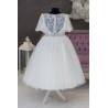 Handmade Ivory Ballerina Length First Holy Communion Dress Style CENNET SHORT IVORY