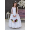 Handmade White Long Sleeved First Holy Communion Dress Style NAOMI