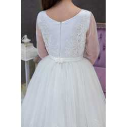 Handmade Ivory Long Sleeved First Holy Communion Dress Style NAOMI IVORY