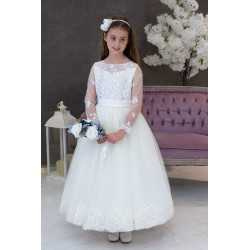 Handmade Ivory First Holy Communion Dress Style AVA BIS IVORY