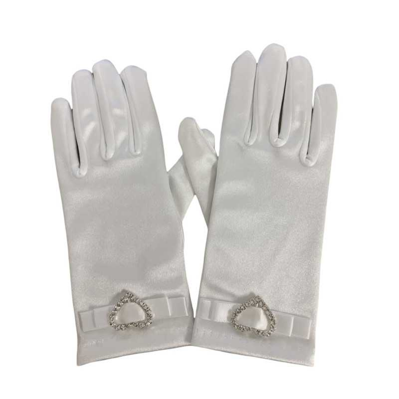 First Holy Communion Satin Gloves Style 812