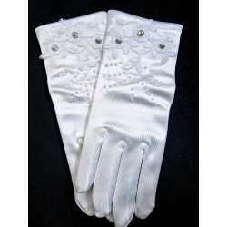 First Holy Communion Satin Gloves Style 808