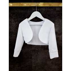 White First Holy Communion Bolero Style AD04