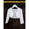 White First Holy Communion Bolero Style AD04